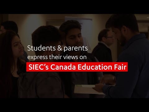 Students & parents express their views on SIEC's Canada Education Fair